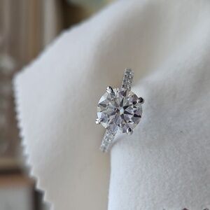 3ct Round Moissanite Iced Out Ring